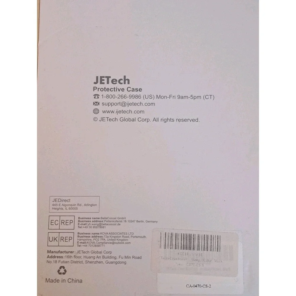 JETech iPad Mini 1/2/3 Case Smart Cover Slim Stand Auto Sleep/Wake Black